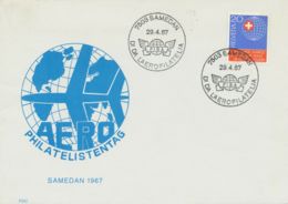 SCHWEIZ 1967, AERO-Philatelistentag SST „7503 SAMEDAN“ - Sonstige & Ohne Zuordnung