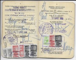 ESPAGNE - 1962 - PASSEPORT Du CONSULAT GENERAL à PARIS - Revenue Stamps