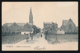 AVELGEM   ==  L'EGLISE ET LE PENSIONNAT - Avelgem