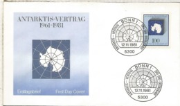 ALEMANIA FDC BONN 1981 ANTARTIDA ANTARCTIC POLO SUR - Antarctic Treaty