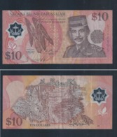 1996 Brunei 10 Dollar $ 10 Polymer Banknote Currency Money Nice No. 440999 (#149A) - Brunei