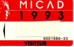 Carte Salon MICAD 1993 -  Card Karte (G 205) TBE - Ausstellungskarten