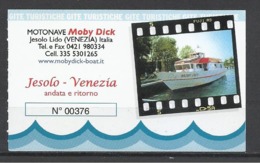 Italy, Jesolo-Venezia, Andata E Ritorno, Motonave Moby Dick, 2019. - Europa