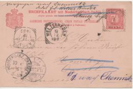 NIEDERLÄNDISCH-INDIEN GANZSACHEN 1895 7 1/2 C. GA Von PANGKAL PINANG INSEL BANKA - Netherlands Indies