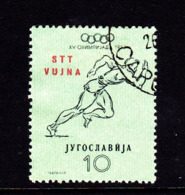 Trieste Zone B  SG B66 1952 Olympic Games,10d Green On Cream,used - Oblitérés