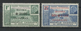 WALLIS FUTUNA 1944 N° 131/132 * Neufs MH Aminci Sur N° 131 C 4 € - Pétain Oeuvres Coloniales - Unused Stamps