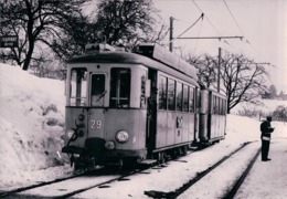 Suisse VD, Chemin De Fer, Lausanne Epalinges-La Cure, Tramway Sous La Neige, Photo BVA, TL 3.4 - Épalinges