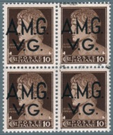 ALLIED - MILITARY - POSTAGE: Italia - Venezia Giulia 10 C. (Blocco Di Quattro) - 1945/47 - Altri & Non Classificati