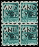 ALLIED - MILITARY - POSTAGE: Italia - Venezia Giulia 25 C. (Blocco Di Quattro) - 1945/47 - Altri & Non Classificati