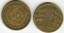 Allemagne Germany 10 Reichspfennig 1935 J J 317 KM 40 - 10 Reichspfennig