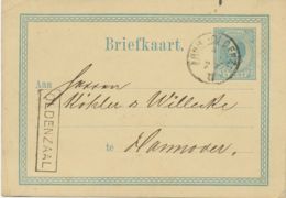 NIEDERLANDE"ARNH. - OLDENZ. / II" K2 U. RA1 "OLDENZAAL" Zwei Bahnpoststpl. 5 C GA 1877 - Postal History