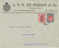 NIEDERLANDE1919 Queen Wilhelmina 5 C And 15 C, Rare Mixed Postage On Advertising Cover - Covers & Documents