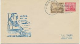 HAWAII - USA USS HOUSTON / JUL 26 1934 / HONOLULU / L.H. Shipmail Duplexpostmark - Hawaii