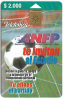 Chile - Telefónica - ANFP Football, (No Sticker At Corner Of Revers) Gem1B Not Symm. White-Gold, 10.1999, 2.000Cp$, Used - Chile