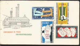 V) 1961 CARIBBEAN, PUBLIC CAPITAL FOR ECONOMIC BENEFIT, MULTIPLE STAMPS, WITH SLOGAN CANCELLATION, FDC - Cartas & Documentos