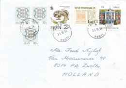 Estonia 1994 Tartu Siberian Flying Squirrel Pteromys Volans WWF Stamps On Stamps Museum Cover - Covers & Documents