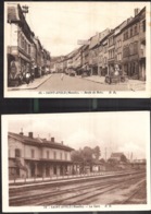 2 X Cartes De Saint Avold Route De Metz La Gare Boucherie Petry - Saint-Avold