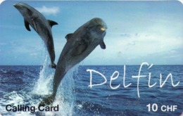 SUIZA. CH-PRE-CCDO-1A. PREPAID. Delfin - Dolphin. (027) - Dolphins