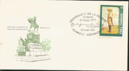 V) 1973 CARIBBEAN, CENTENARY OF DEATH OF MAJ. GEN IGNACIO AGRAMONTE, PORTRAIT BY A. ESPINOSA, WITH SLOGAN CANCELATION IN - Brieven En Documenten