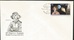 V) 1973 CARIBBEAN, 500TH ANNIVERSARY OF THE BIRTH OF NICOLAUS COPERNICUS, COPERNICUS, SPACECRAFT, WITH SLOGAN CANCELATIO - Storia Postale