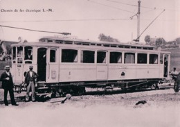 Suisse VD, Chemin De Fer Electrique à Epalinges Les Croisettes Lausanne-Moudon, Photo 1902 Retirage BVA, TL 5.14 - Épalinges