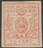 Parma, 15 Cent Vermiglio N.9 Nuovo MH * Cv 800 - Parma