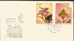 V) 1972 CARIBBEAN, TROPICAL ORCHIDS, BRASSA CATTLEYA SINDAROSSIANA, CYPRIPEDIUM SULIANUM, WITH SLOGAN CANCELATION IN BLA - Covers & Documents