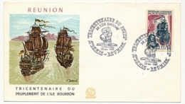 REUNION - Enveloppe - Cachet Temporaire "Tricentenaire Du Peuplement De L'Ile Bourbon" 10 Avril 1965 - St Denis - Covers & Documents