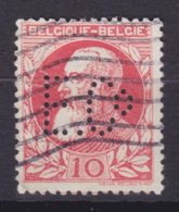 Belgium Perfin Perforé Lochung 'E.Co' 1905 Mi. 71, 10c. Leopold Thick Beard (2 Scans) - 1863-09