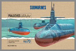 MALDIVES 2019 MNH Submarines U-Boote Sous-marins S/S - OFFICIAL ISSUE - DH1937 - Submarines