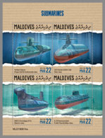 MALDIVES 2019 MNH Submarines U-Boote Sous-marins M/S - IMPERFORATED - DH1937 - Submarines