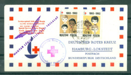 CROIX ROUGE - SERVICE SPECIAL AIDE POUR SKOPJE - MAGYAR LEGIKOZLEKEDESI VALLALAT - HAMBOURG - LOKSTEDT - ROTES KREUZ. - Red Cross