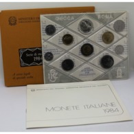 ITALIA 1984 SERIE DIVISIONALE CON ARGENTO - Jahressets & Polierte Platten