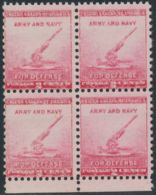 USA 1940 Arming Program - 90mm Anti-aircraft Gun 2 C U/M Bl.4 VARIETY: DRY PRINT - Neufs