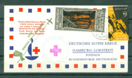 CROIX ROUGE - SERVICE SPECIAL AIDE POUR SKOPJE - UAA UNITED ARAB AIRLINES - HAMBOURG - LOKSTEDT ROTES KREUZ. - Red Cross