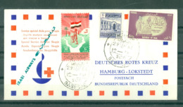 CROIX ROUGE - SERVICE SPECIAL AIDE POUR SKOPJE - IRAQI AIRWAYS - HAMBOURG - LOKSTEDT ROTES KREUZ. - Croix Rouge