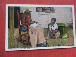 Black Americana     At The Old Cabin Door   Ref 3636 - Black Americana