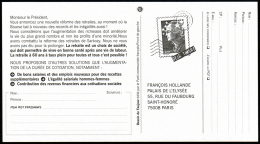B1-003J- Carte Pétition Avec Pseudo Timbre Marianne De Beaujard. - Pseudo-entiers Privés