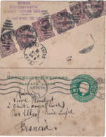 MEXIQUE - ENTIER POSTAL AVEC COMPLEMENT D'AFFRANCHISSEMENT - CARTE LETTRE POUR LA FRANCE - 1912. - Mexique