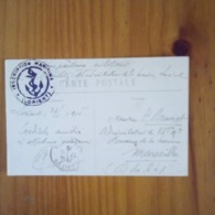 1915 INSCRIPTION MARITIME LORIENT SUR CARTE POSTALE TRES BELLE FRAPPE - Oorlogszegels