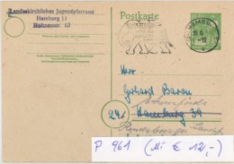 24 Hamburg Hagenbeck Tierpark AUsstellung Elefant Ganzsache 1948 - Enteros Postales