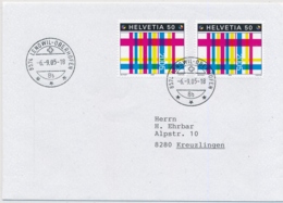 Zumstein/Michel 1179-1180/1935-1936 Gelaufenes C6 - FDC Mit ETOS Lengwil-Oberhofen - Briefe U. Dokumente