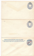 Lot De 3 Enveloppes Entiers Postaux Du  Ceylan Ceylon Avec   Entier Postal 5 Cents Five Cents Specimen Sri Lanka - Ceylon (...-1947)