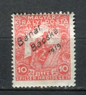 Hungría Banat Bacskab 1919 Yvert 2 *. - Banat-Bacska