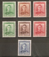 NEW ZEALAND 1938 - 1944 SET SG 603/609 (LIGHTLY) MOUNTED MINT Cat £38 - Neufs