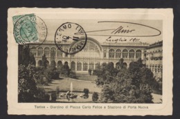 15969 Torino - Giardino Di Piazza Carlo Felice E Stazione Di Porta Nuova F - Parken & Tuinen