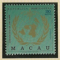 Macau Portugal China Chine 1973 - Centenário OMI OMM Organização Meteorológica Mundial - Anniversary Of WMO - MNH/Neuf - Unused Stamps