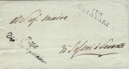 1809- Lettre De 110 / CHIAVARI ( Apennins ) 37 Mm Noir +" Préfet / Dép.t Des Apennins" - 1792-1815: Départements Conquis