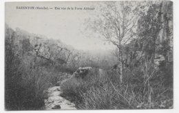 (RECTO / VERSO) BARENTON EN 1913- UNE VUE DE LA FOSSE ARTHOUR - CACHET ET TIMBRE DES PAYS-BAS - CPA VOYAGEE - Barenton