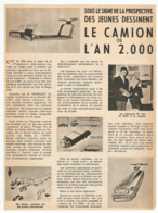 COUPURE De PRESSE 1966 - DES JEUNES DÉSSINENT LE CAMION De L'AN 2000 - SAVIEM - LKW